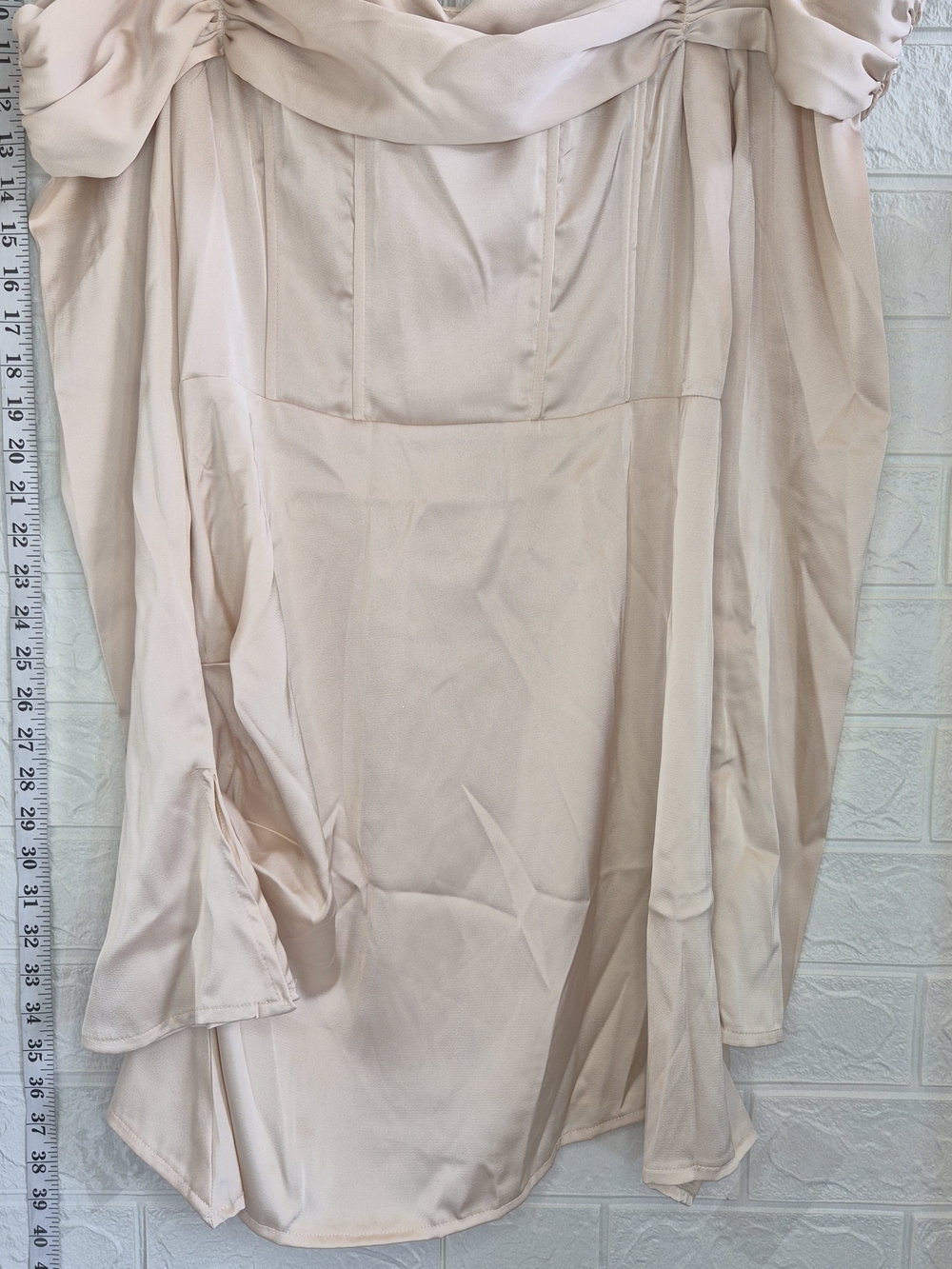 PrettyLittleThings Women's Sweet Pink Off-Shoulder Victorian Mini Dress Size 8